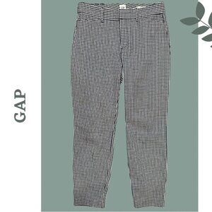 GAP Navy Blue and White Checkered Pants Ankle Length Size 6